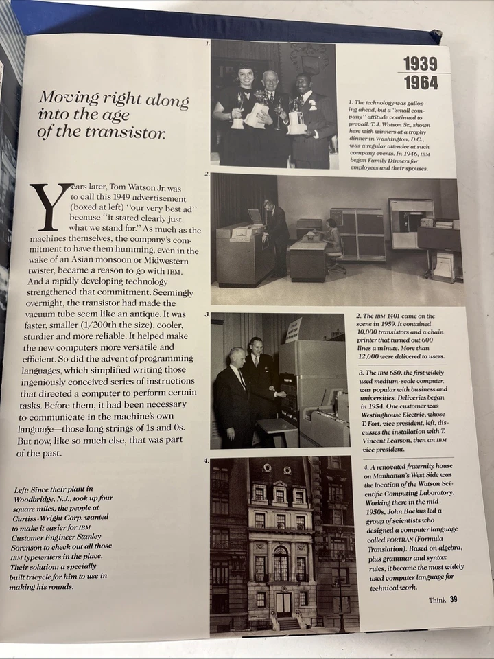 IBM Think magazine, Sept 1989, 75th anniv issue w/SLIP CASE,vtg computers,photos - Image 3 of 4