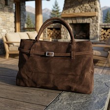  Womens Large Faux Suede Tote Bag Shoulder Handbag Shopper Purse Work Travel