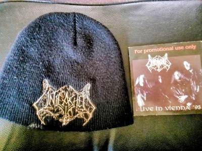 UNLEASHED hat Winter Beanie CD Vienna Rare Vintage Death Metal Sweden Viking