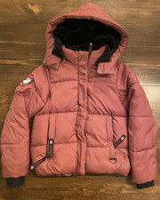 Canada Weather Gear Youth Girls Puffer Jacket M 10/12 Hooded Insulated Quilted