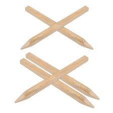 15 pcs Wooden Property Stakes: 11.8" Layout Line Markers - Wood Ground Marker