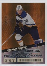 2024 Upper Deck Credentials Debut Ticket Access Orange /199 Zachary Bolduc 0p96