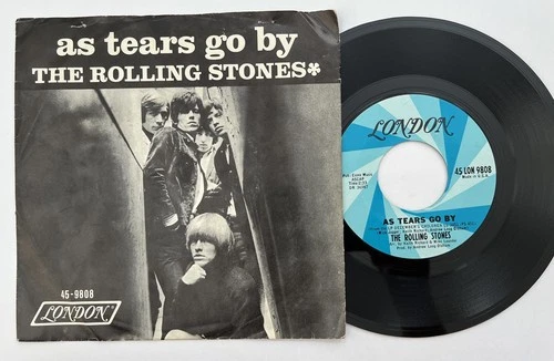 ROLLING STONES "As Tears Go By / Gotta Get Away" 45 London Picture Sleeve