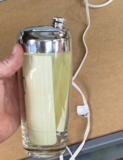 MCM Glass Martini Shaker Silver Lid Recipes