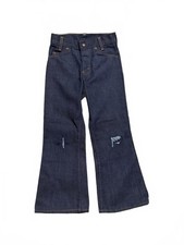1970s True Vintage Levi's Orange Tab Kids Bell Bottom Jeans Size 7 Slim