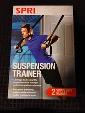 SPRI Gravity Suspension Weight Trainer Black Door System Home Workout Exercise