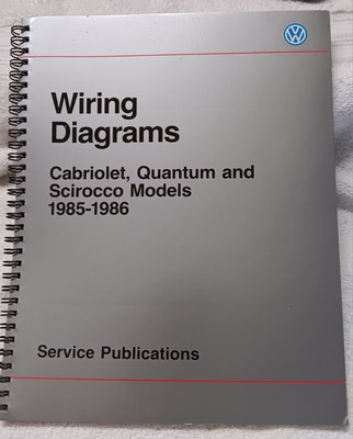 1985-1986 VW Volkswagen Cabrio,Scirocco&Quantum Electrical Wiring Diagrams