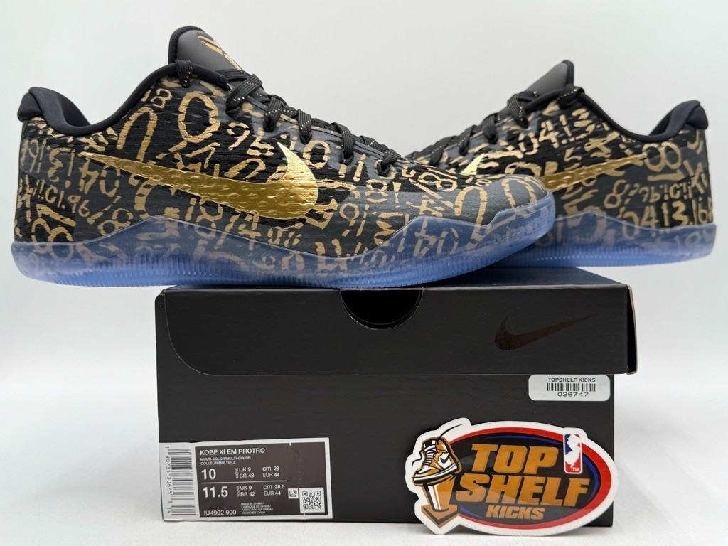 DS New Nike Kobe 11 Protro Low Mamba Day Black Gold 2026 Size 10