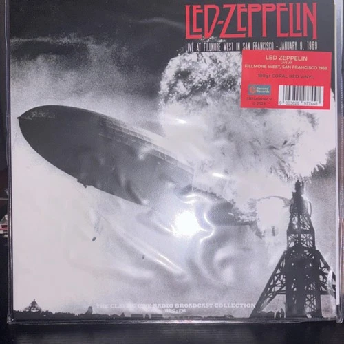 Led Zeppelin Live Vinyl LP Record Red Fillmore West San Francisco 1969 Second