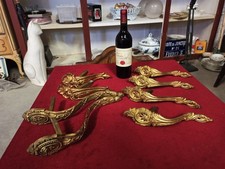 4 paires d'embrasse ancienne en bronze doré