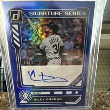 2023 Donruss Blue Signature Series Riley Greene Auto RC Rookie Tigers /99