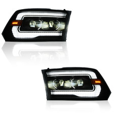 Black Full Led Tube Projectors Headlights For 2009-2018 Dodge Ram 1500 2500 3500 Black Full Led Tube Projectors Headlights For 2009-2018 Dodge Ram 1500 2500 3500