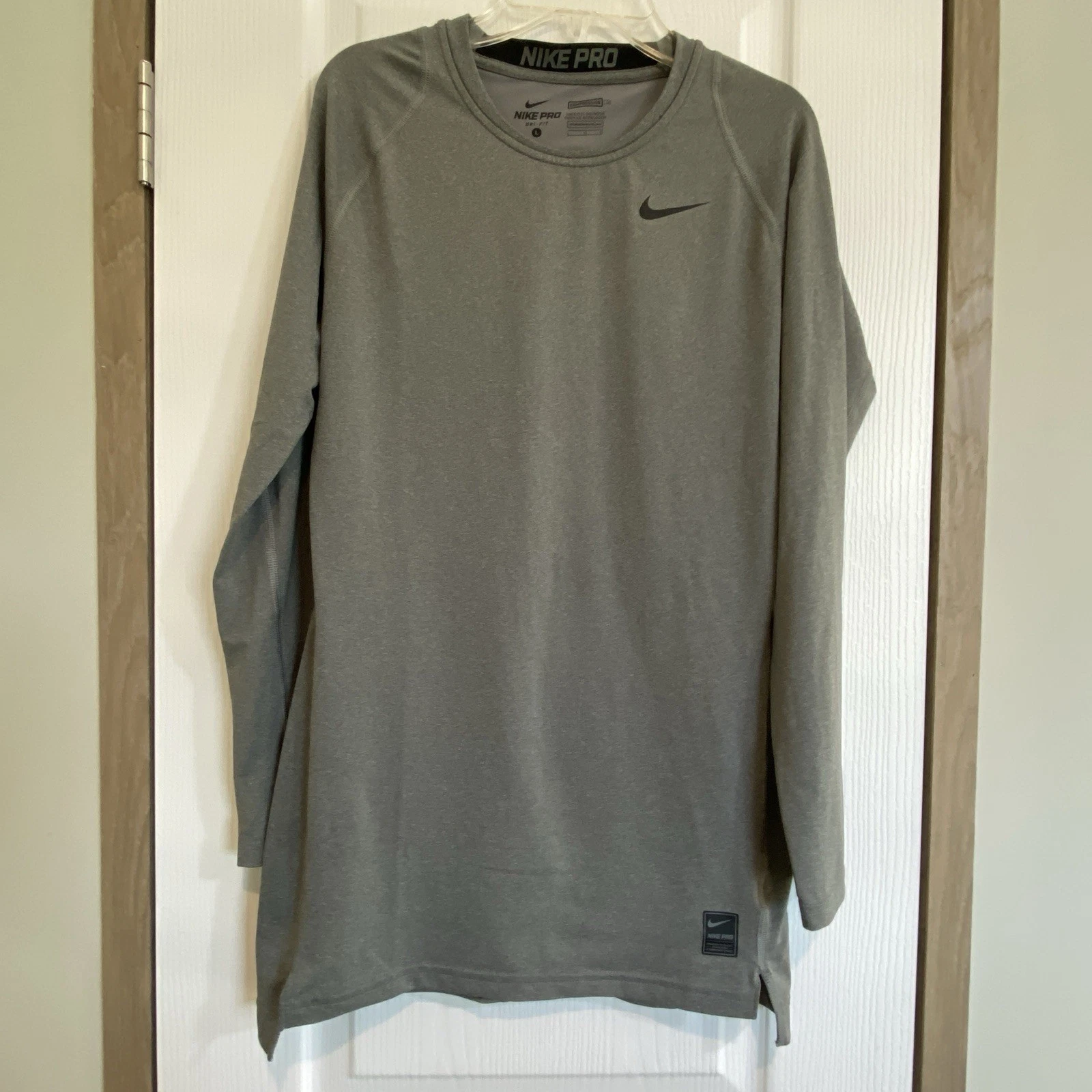 Nike Pro Compression Shirt Mens Large Dri-Fit Top Breathable Mesh On Back