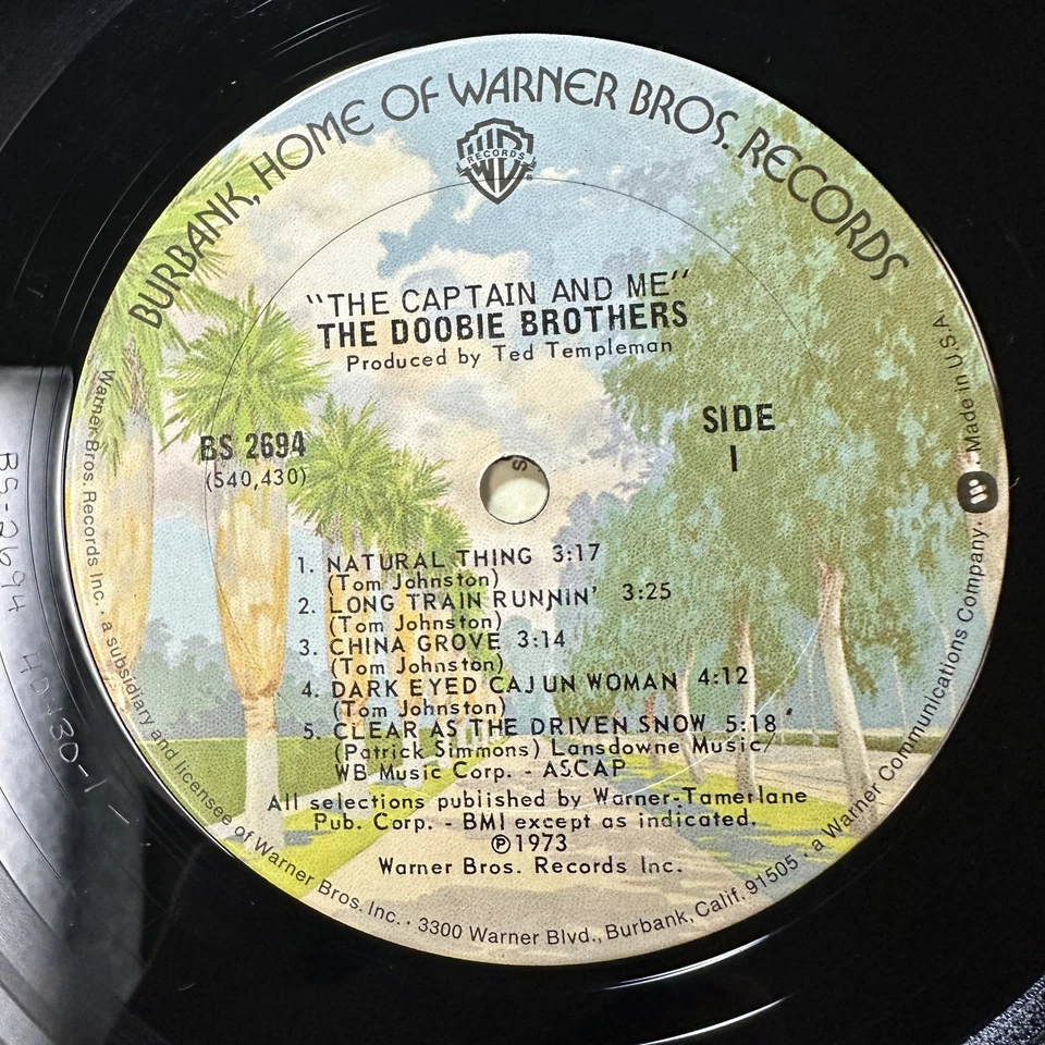 The Captain And Me Record Vinyl The Doobie Brothers Warner Bros 2694 VTG Press - Image 3 of 4