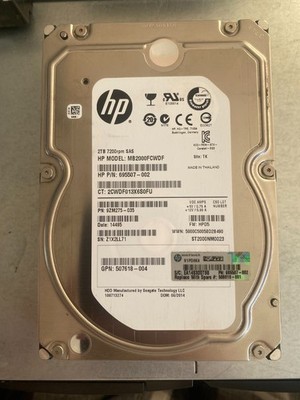 HP MB2000FCWDF 2TB 7200RPM SAS 3.5'' HDD 695507-002 ST2000NM0023