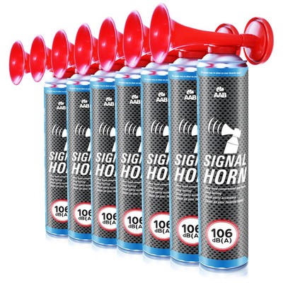 7x AABCOOLING SIGNAL HORN 75g - STADION-HUPE, VUVUZELA, FAN-FARE, FUSSBALL TRÖTE
