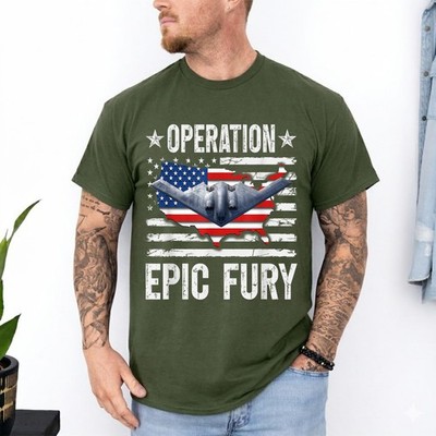 Operation Epic Fury Patriotic American Flag Vintage T-Shirt