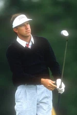 American golfer Steve Jones tees off during the day two Kemper Ope- Old Photo