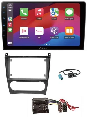 Pioneer USB 9 Zoll Lenkrad DAB Bluetooth Autoradio für Mercedes C W203 04-07 CLC - Bild 1 von 4