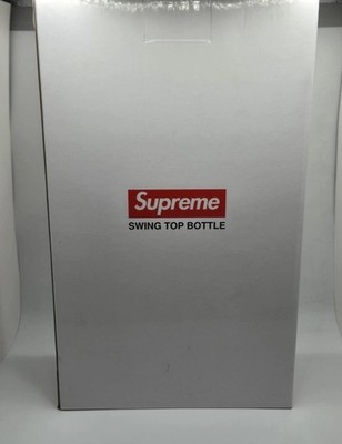 SUPREME Logo Swing Top 1.0L Clear Glass Bottles - Set Of 2 - FW21