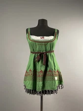 Odd Molly Women Green Tie Sleeveless Blouse Tank Top T-Shirt Pullover Size 0