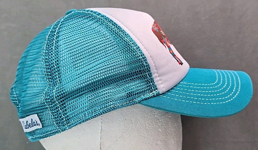 Aztec pattern Bison hat Foam Cabela's turquoise m… - image 5