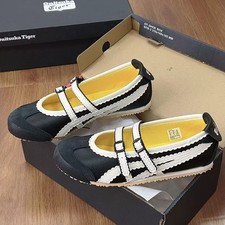 New Patou x Onitsuka Tiger Mexico 66 Tgrs Black Cream Ballet Flats 118A2678-001