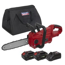 Image of Sealey Cordless Chainsaw 25cm 20V SV20 Series Kit 2 Batteries CP20VCHSKIT