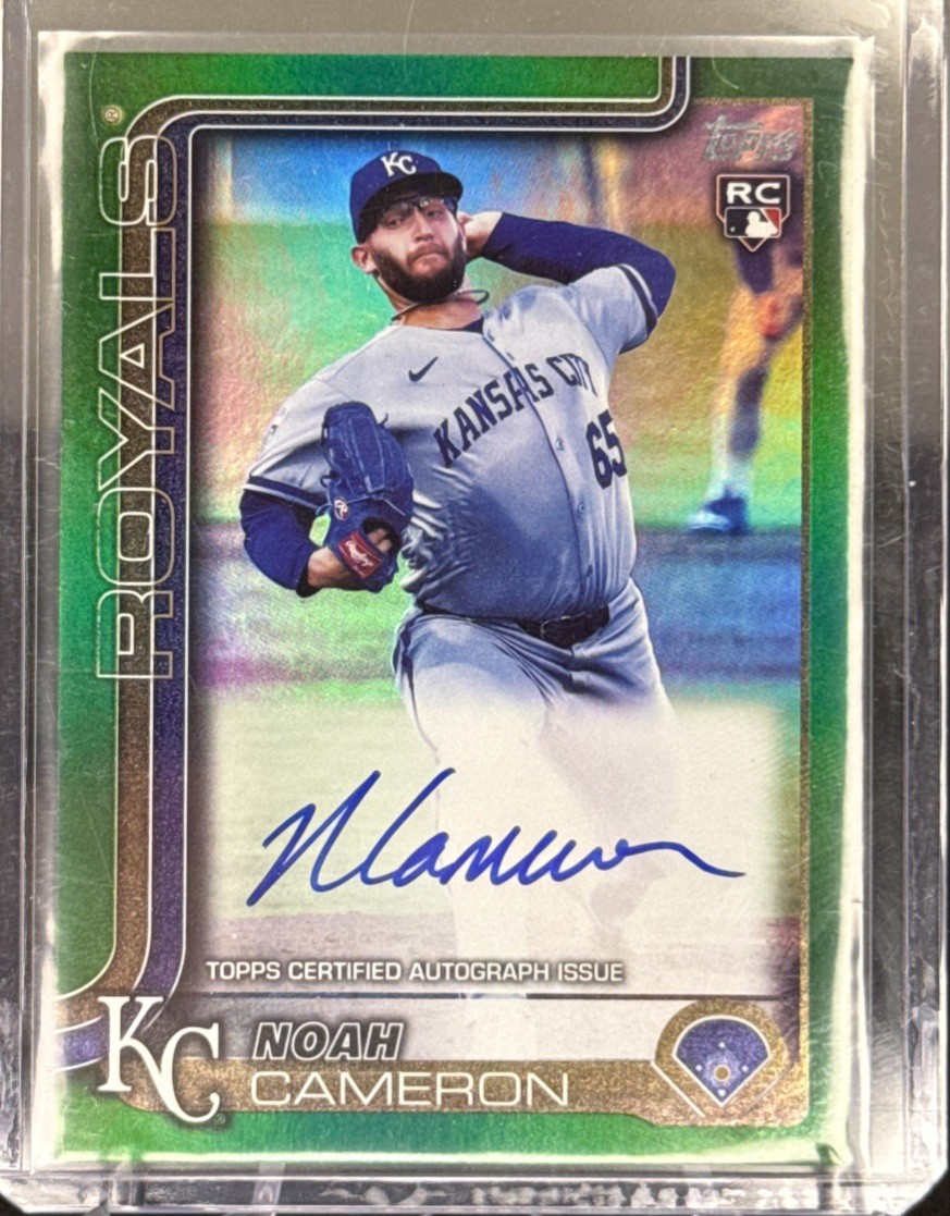2025 Topps Update Series - Noah Cameron #US65 - Real Ones Auto Green Foil /99