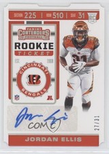 2019 Panini Contenders Rookie Ticket Stub 27/31 Jordan Ellis #292 Auto 9r9