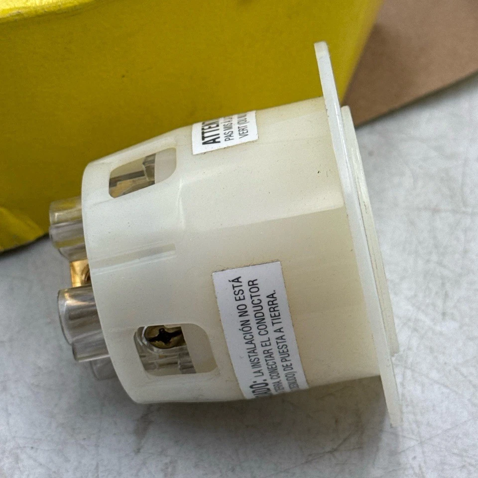 Hubbell HBL2826 L22-30R 30A 277/480V 3 Phase Flanged Locking Receptacle - Image 4 of 4