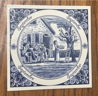 Schoonhoven Keramiek Delft Decorative Ceramic Tile Blue White Holland September