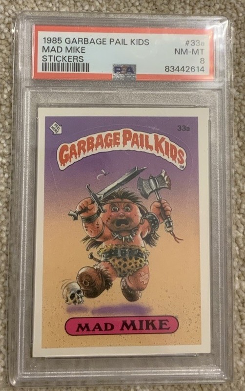 1985 Garbage Pail Kids Mad Mike 33a PSA 8 NM-MT Matte Topps OS1 Series 1