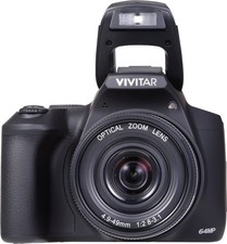 Vivitar - 4K 2160 Video Hybrid Optical Zoom Bridge Camera with Lens - Black