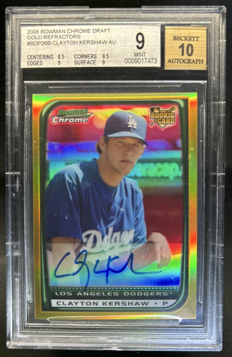 Clayton Kershaw Serial Numbered Baseball Sports Trading Cards for