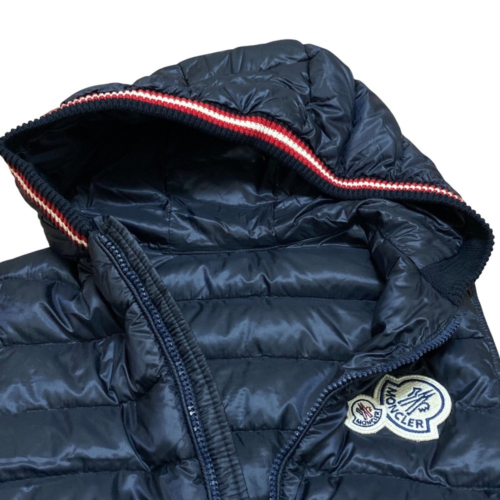 MONCLER MEDOC Down Vest, Kids' Size 14 Navy Kids USED thumbnail 4