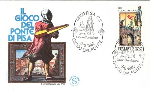 ITALY 1982 PISA FOLKLORE IL JEU DEL PONTE UNC