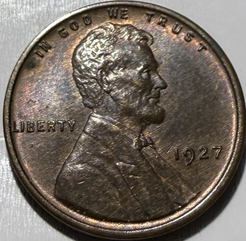 1927 P RB Lincoln Wheat Cent/Penny - AU ~ #2094