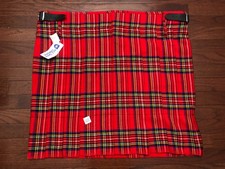 NEW KILT MENS SIZE 50 RED PLAID TRADITIONAL ALL SAFE TRADING NWT