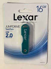 Lexar by Micron 16GB USB 2.0 TwistTurn Jump Drive Green NEW