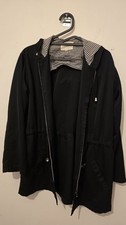 Women's Black Hooded Jacket Size L by CREASET