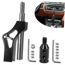 Black Shift Knob Extension  M12x1.25 Gear Shifter Adapter Kit, 2 in 1 Black