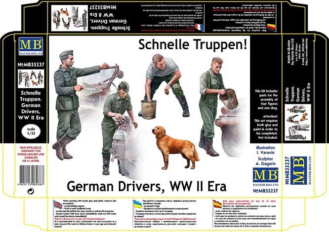 Master Box MB35237 - 1/35 Fast Troops. German Drivers, WW II Era - New