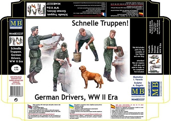 Master Box MB35237 - 1/35 Schnelle Truppen. German Drivers, Ww Ii Era - Neu-image