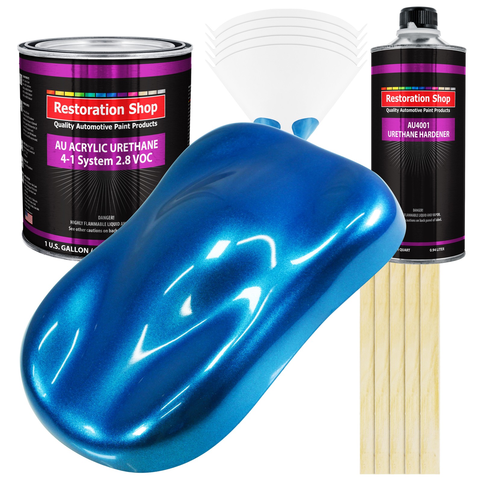 Restoration Shop True Blue Firemist Acrylic Urethane Auto Paint Gallon Kit
