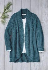 Coldwater Creek Lakeshore Cardigan color Rich Teal
