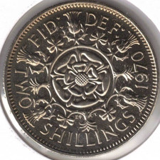 1970 Great Britain Proof 2 Shilling Florin QEII Coin!