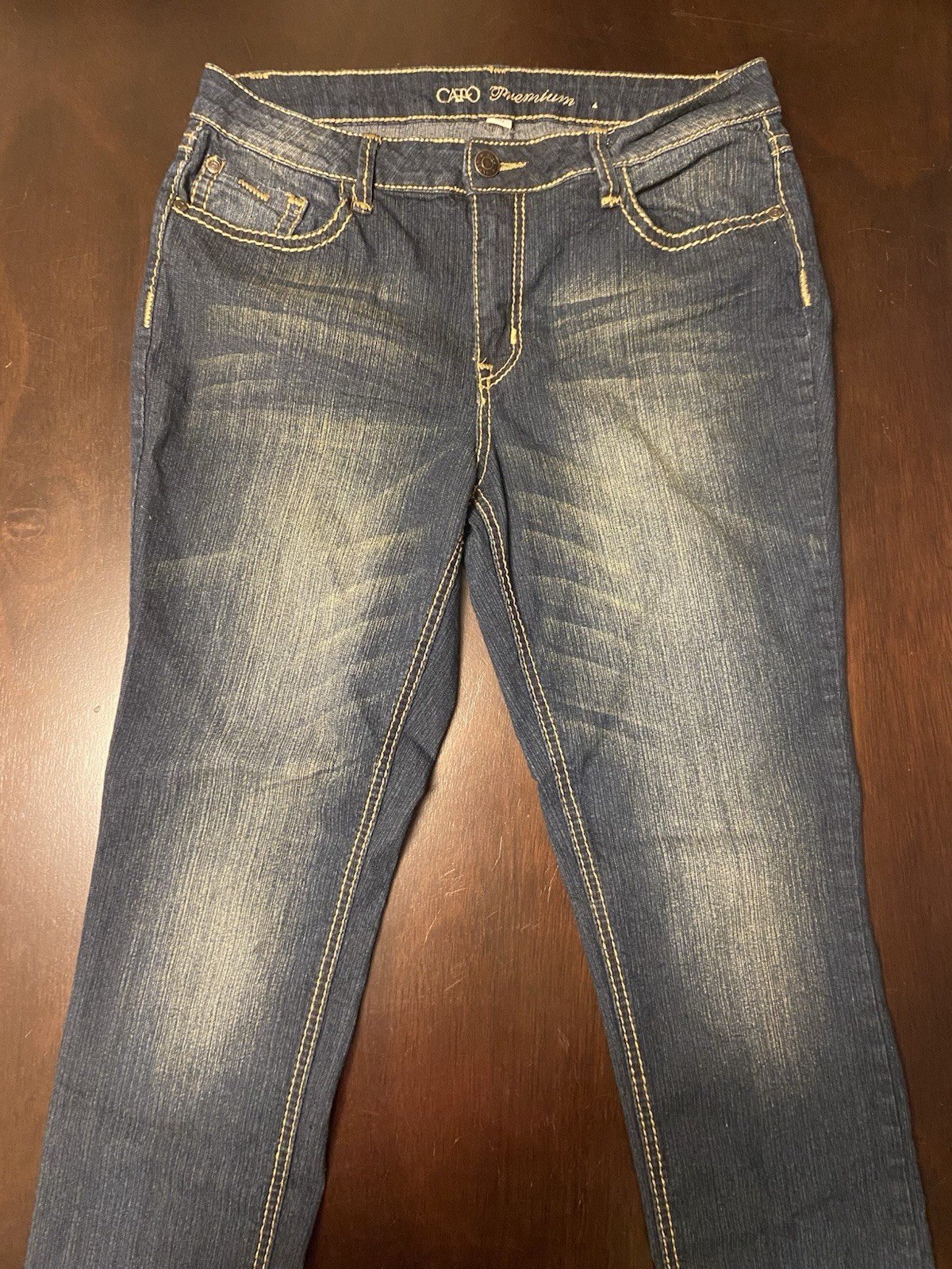 Cato Premium Dark Wash Stretch Women's Sz 14 Straight Leg Jeans