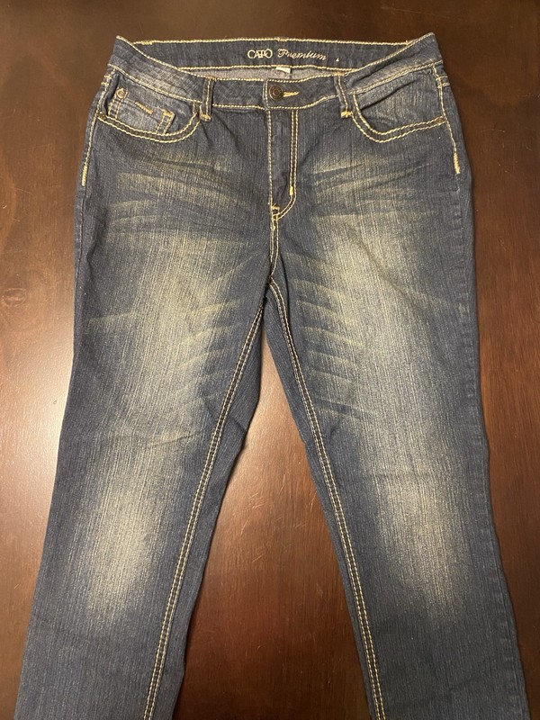 Cato Premium Dark Wash Stretch Women's Sz 14 Straight Leg Jeans