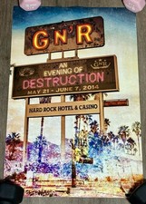 Rare Guns N Roses An Evening of Destruction Poster Las Vegas Residency 2014